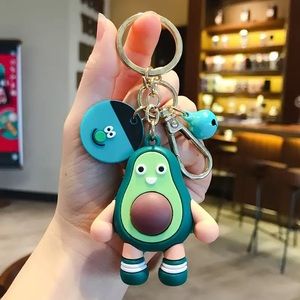 2 for $12 Adorable Avocado Silicone soft keychain NEW